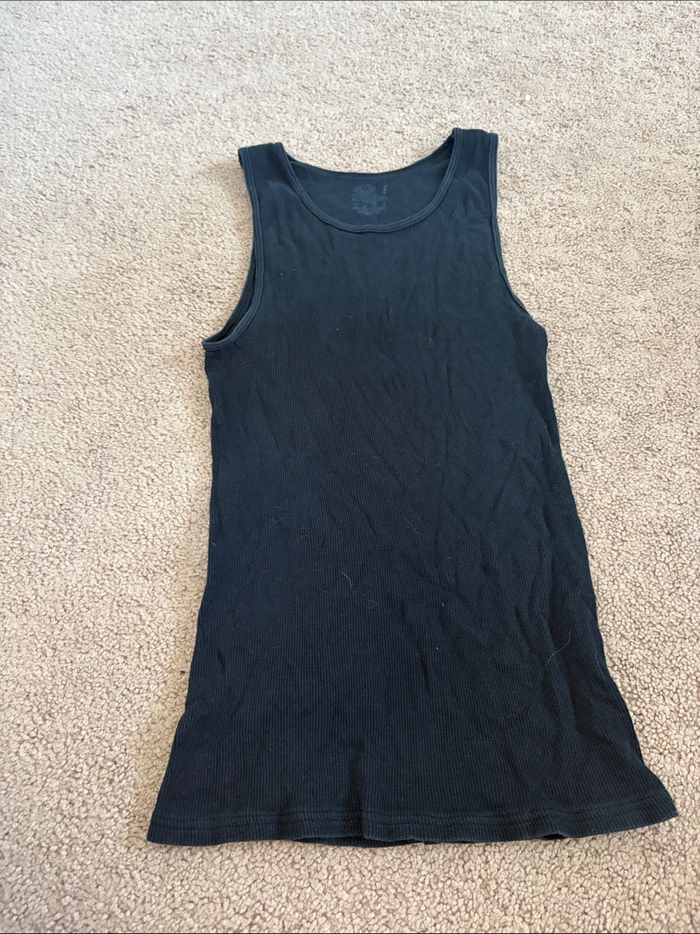 Fruit of the Loom Black Men’s Ribbed Tank Top